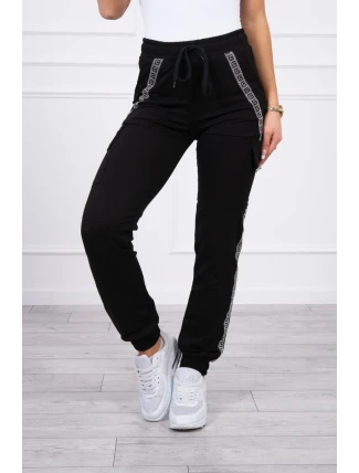 Bavlněné kalhoty cargo černé Bavlněné kalhoty cargo černé