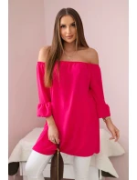 Španělská halenka s volánky na rukávu fuchsie Španělská halenka s volánky na rukávu fuchsie