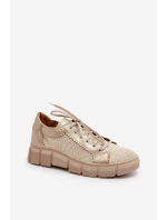 Dámská kožená obuv Maciejka 05850-22 Světle béžová