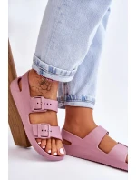 Dámské lehké sandály Big Star LL274744 Fialové Dámské lehké sandály Big Star LL274744 Fialové