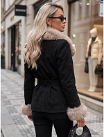 Dámská bunda s odnímatelnou kožešinou, černá, FashionStreet TY5850 Dámská bunda s odnímatelnou kožešinou, černá, FashionStreet TY5850