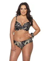 Dámské plavkové kalhotky brazilky SF 185/5/B Mocca s černou - Ava Dámské plavkové kalhotky brazilky SF 185/5/B Mocca s černou - Ava