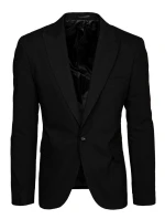 Pánské jednořadové sako černé FashionStreet MX0616 Pánské jednořadové sako černé FashionStreet MX0616