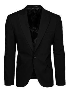 Pánské jednořadové sako černé FashionStreet MX0616