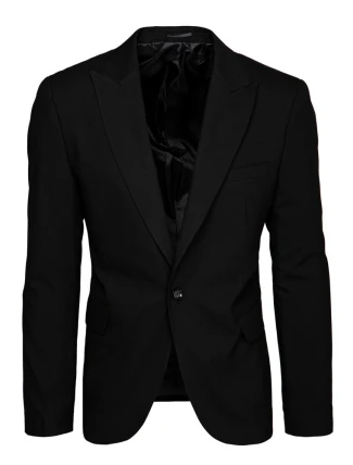 Pánské jednořadové sako černé FashionStreet MX0616