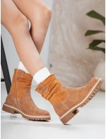 Dámské semišové velbloudí boty FashionStreet ZY1278