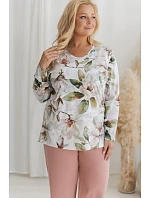 Pyžamo Taro 3652 Denisa, dlouhé rukávy, velikosti 2XL–4XL, Z26