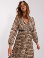 Šaty DHJ SK 10536N 5.03P černá a béžová