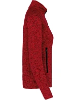 Kariban K 9107 Dámská melanžová pletená fleecová bunda 20.9107 red melange