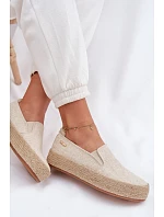 Dámské espadrilky na platformě Big Star TT274089 Béžové