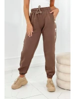 Bavlněné kalhoty Amour mocca Bavlněné kalhoty Amour mocca