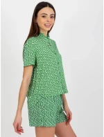 Dámská halenka D73771M11063A zelená - FPrice Dámská halenka D73771M11063A zelená - FPrice