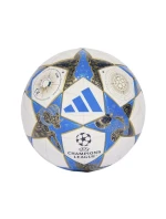 Adidas UCL Mini 25/26 League Stage fotbalový míč bílý, modrý a zlatý JP1544
