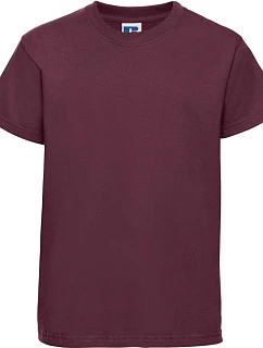 Russell Athletic 180B Dětské tričko z těžké bavlny "Authentic" 10.180B burgundy