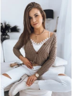 RIGLA dámský svetr béžový FashionStreet MY1637