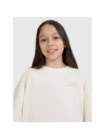 Dívčí tričko oversize crop top s potiskem 4F 4FJWSS25TTSHF1868-11S