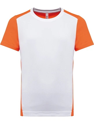 Kariban ProAct PA 4016 Dětské kontrastní sportovní tričko 20.4016 white/fluorescent orange Kariban ProAct PA 4016 Dětské kontrastní sportovní tričko 20.4016 white/fluorescent orange