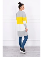 Šedý+žlutý pruhovaný svetr Šedý+žlutý pruhovaný svetr
