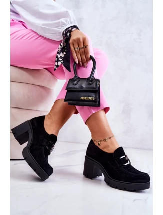 Elegantní boty s tmavým zdobením Černý Harmell