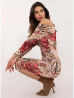 Šaty DHJ SK 18688 1.52 béžové Šaty DHJ SK 18688 1.52 béžové