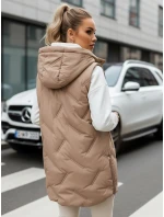 Dámská prošívaná vesta s kapucí FashionStreet TY5107 Dámská prošívaná vesta s kapucí FashionStreet TY5107