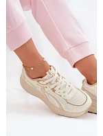 Dámské sportovní tenisky Big Star TT274326 HI-POLY SYSTEM Béžové