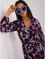 Šaty D73771M30433A vínové Šaty D73771M30433A vínové