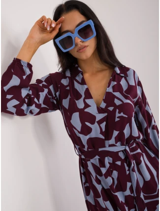 Šaty D73771M30433A vínové Šaty D73771M30433A vínové