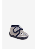 Dětské bačkory na suchý zip – šedé Jeselle Dětské bačkory na suchý zip – šedé Jeselle