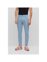 Pánské dlouhé kalhoty Hugo Boss slim fit z elastického bavlněného gabardénu modré barvy (50468314-451) Pánské dlouhé kalhoty Hugo Boss slim fit z elastického bavlněného gabardénu modré barvy (50468314-451)