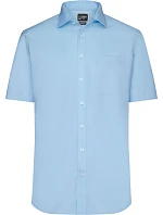 Daiber JN 684 Mikro keprová košile s krátkým rukávem 02.0684 light blue