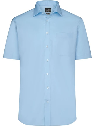 Daiber JN 684 Mikro keprová košile s krátkým rukávem 02.0684 light blue