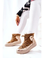 Zateplené Semišové Sněhule Camel Clarem