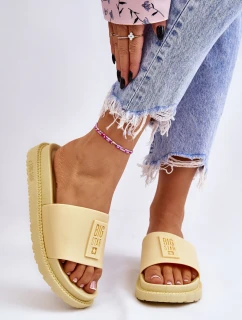 Dámské pantofle Big Star LL274427 Žluté