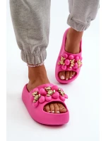 Dámské Pěnové Sandály S Ozdobami Na Hrubé Podrážce Fuksie Bremavia