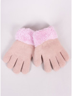 Dívčí pětiprsté dvouvrstvé rukavice Yoclub RED-0103G-AA50-001 Pink