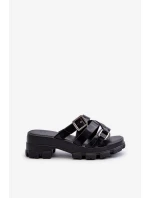 Dámské pantofle na nízkém podpatku ZAXY černé Dámské pantofle na nízkém podpatku ZAXY černé