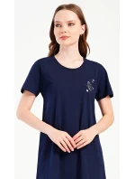 Dámská noční košile s krátkým rukávem Motýlek