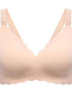 MOMCOZY YN46 bezešvá kojící podprsenka Floral Support, tělová barva, velikost S