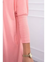 Oversize halenka s duhovým potiskem rtů v meruňkové barvě Oversize halenka s duhovým potiskem rtů v meruňkové barvě