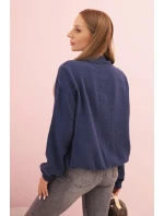 Dámská mušelínová košile s dlouhým rukávem granátová