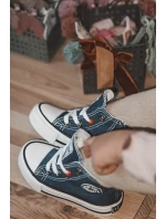 Dětské Tenisky Vysoké Se Zipem BIG STAR HH374189 Tmavě Modré