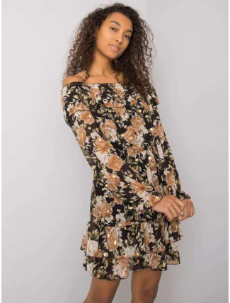 Šaty DHJ SK 15015 2.73P černá a béžová Šaty DHJ SK 15015 2.73P černá a béžová