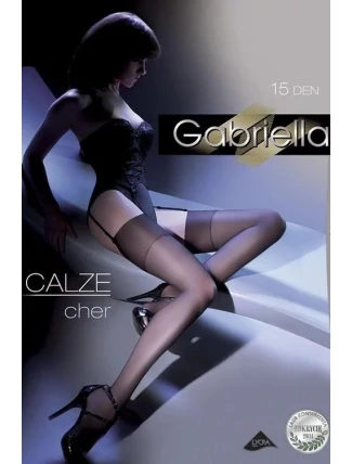 Dámské punčochy k podvazkovému pásu Emotion Cher 15 DEN Code 226 - Gabriella
