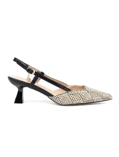 Jedinečné lodičky dámské černé na širokém podpatku