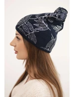 Dámská zimní čepice z vlny s dvojitým ohrnovacím lemem K426 oranžová