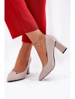 Elegantní Lodičky Na Podpatku Vinceza 62224 Šedé