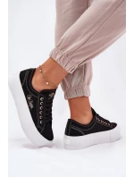 Dámské textilní tenisky na platformě Lee Cooper LCW-25-31-3431L černé