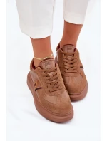 Dámské Kožené Sneakersy Na Platformě Daniel Lopez Just Dare SS2D4005 Hnědé