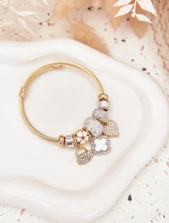 Dámský Náramek Charms Růžový Stříbrný Mouse